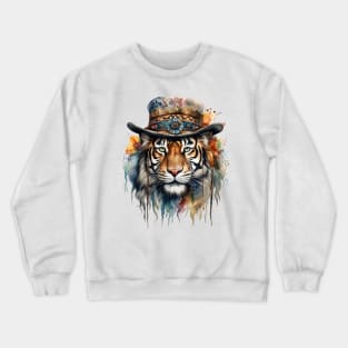 Watercolor Boho Tiger #2 Crewneck Sweatshirt
